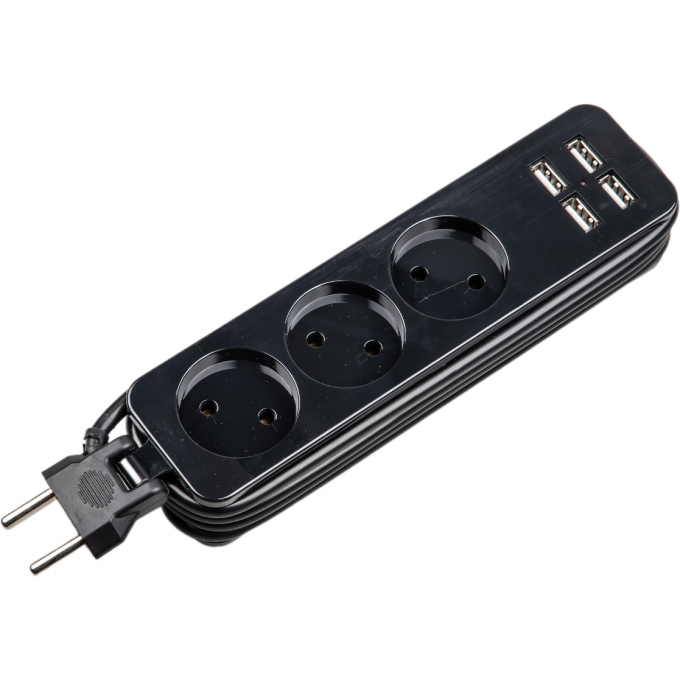 Удлинитель UNIEL TRAVEL S-CT3-1,8U BLACK UL-00011137 Удлинитель UNIEL TRAVEL S-CT3-1,8U BLACK UL-00011137