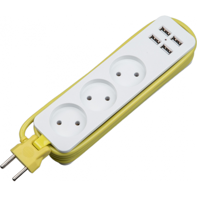 Удлинитель UNIEL TRAVEL S-CT3-1,8U WHITE/GREEN UL-00011136 Удлинитель UNIEL TRAVEL S-CT3-1,8U WHITE/GREEN UL-00011136