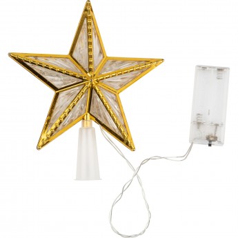 Украшение светодиодное для ёлки «Звезда-4» на батарейках 2АА (не в/к) UNIEL ULD-H1515-010/DTB/2AA MULTI STAR-4, 15 см